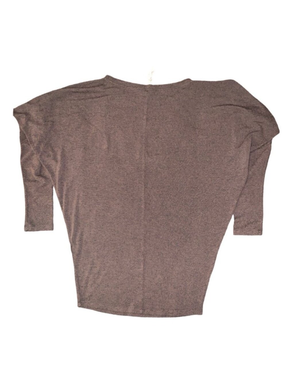 Natural Life Brown Heathered Tapered Hem Dolman Sleeve Top Womens Medium Comfort - Picture 2 of 4